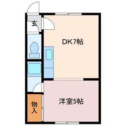 ハイツまるい№10の物件間取画像